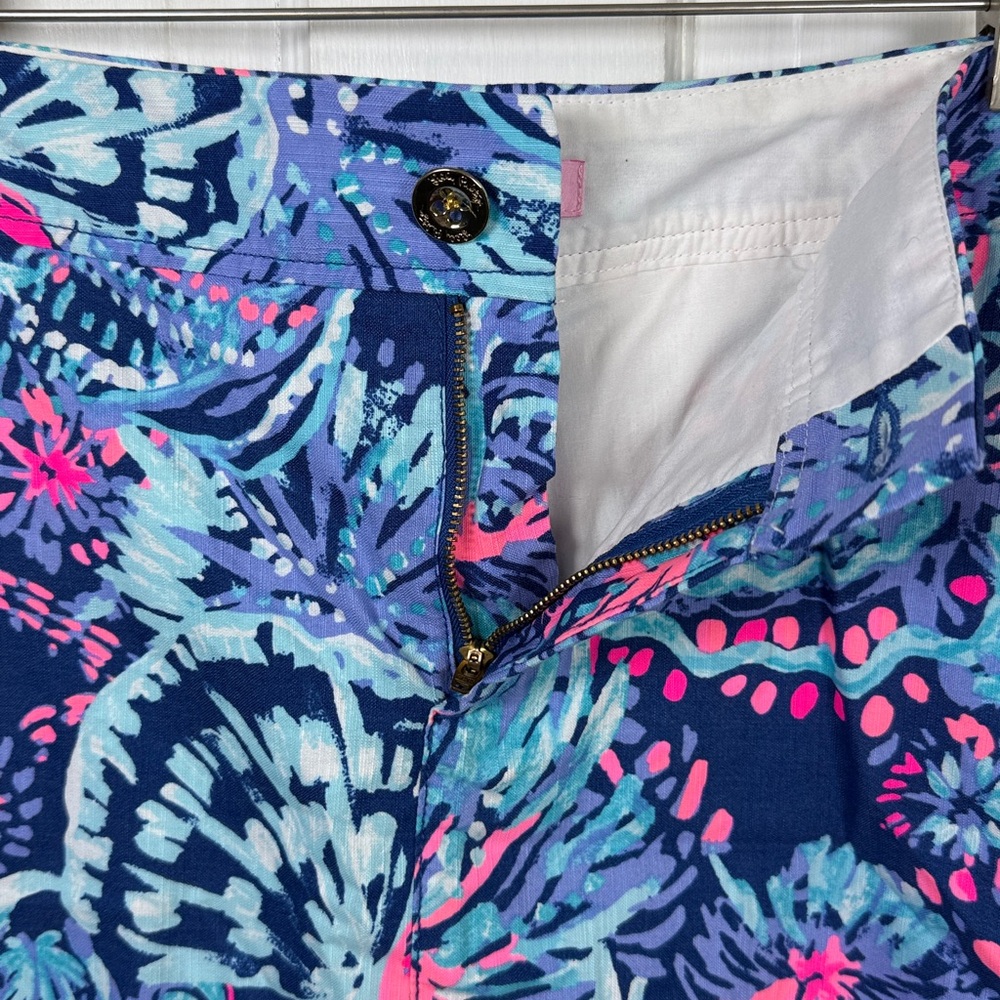 Lilly Pulitzer Nicki Skort Deep Indigo Gypsea Girl Pink Blue Skirt W2179 Sz 12 - Picture 7 of 13